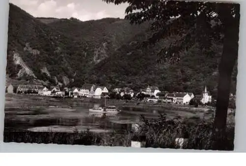 5401 BRODENBACH, Blick über die Mosel, Moselschiffchen