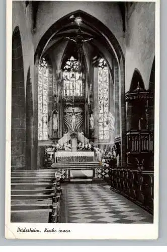 6705 DEIDESHEIM, Kirche , Altar, 195...., kl. Knick