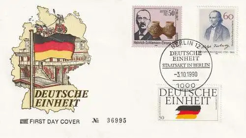 GESCHICHTE - Wiedervereinigung 2.10.1990, Marken der DDR - BERLIN - BUND