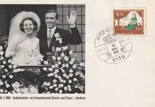 MONARCHIE - NIEDERLANDE, Hochzeit 1966