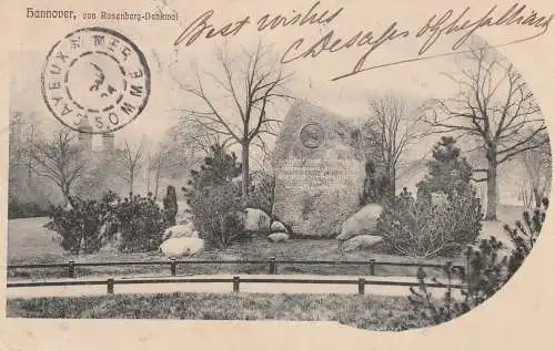 3000 HANNOVER, General von Rosenberg Denkmal, 1904