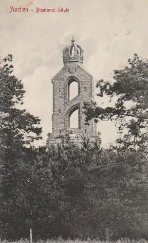 5100 AACHEN, Bismarck - Turm, 1906, Verlag Stengel, Bahnpost