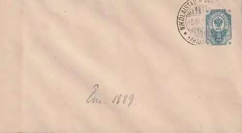 FINLAND - 189.., postal stationery Michel P U 37, postmark Nikolaistad
