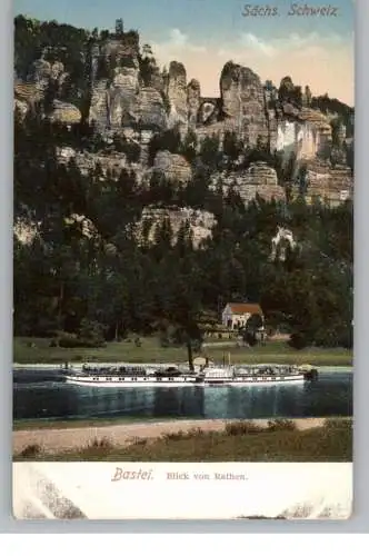 BINNENSCHIFFE - ELBE, "WETTIN" bei Rathen, 1912