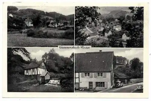 5270 GUMMERSBACH - ROSPE, 4 Dorfansichten, 1955