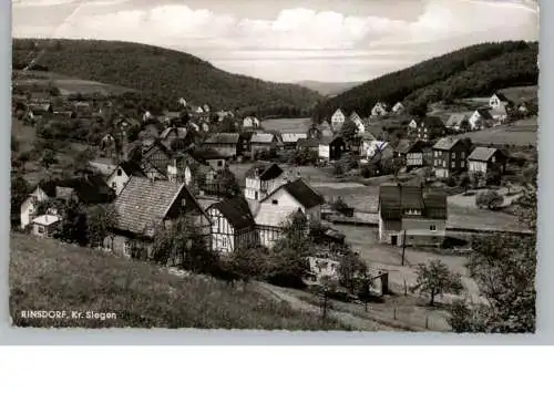 5901 WILNSDORF - RINSDORF, Blick über den Ort, 1963, Druckstelle