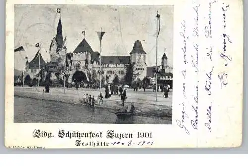 CH 6000 LUZERN LU, Eidgenössisches Schützenfest 1901, Festhütte