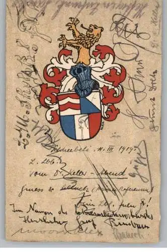 CH 8000 ZÜRICH ZH, Studentica, Neu-Zofingia Zürich, 1919