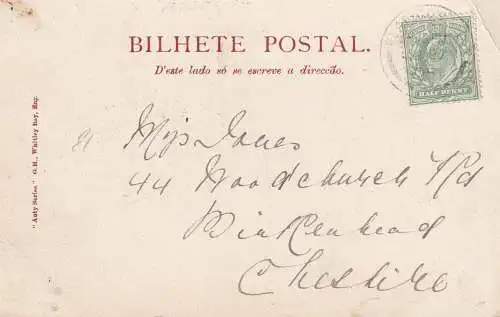 CAP VERDE / CABO VERDE - S. VICENTE, Estacao Telegraphica, 1905, Druckstelle