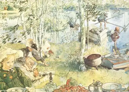 KÜNSTLER / Artist - CARL LARSSON, "Krebsfang-Saison"