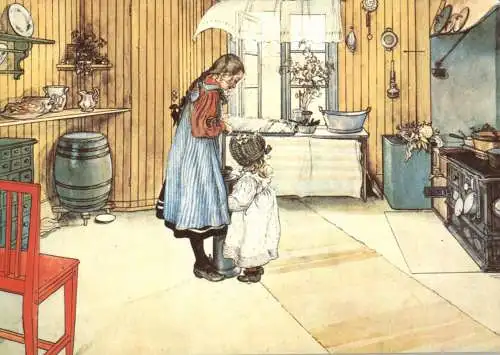 KÜNSTLER / Artist - CARL LARSSON, "Küche / Susanne & Kersti"