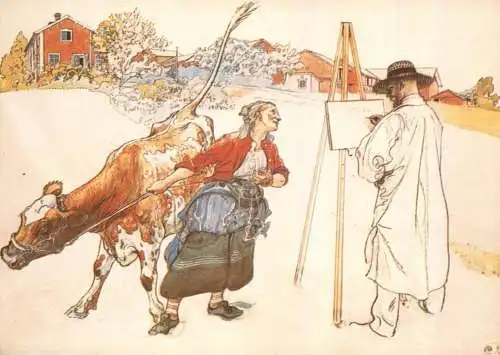 KÜNSTLER / Artist - CARL LARSSON, "Hof"