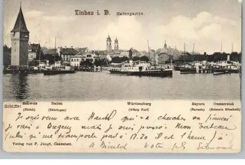 BINNENSCHIFFE - BODENSEE, "ZÜRICH" / "ZÄHRINGEN" / "KÖNIG KARL" / "BAVARIA" / "KAISERIN ELISABETH" in Lindau