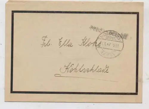 5248 WISSEN - NIEDERHÖVELS - EUPEL, Postgeschichte, Gebühr bezahlt Stempel, 1947