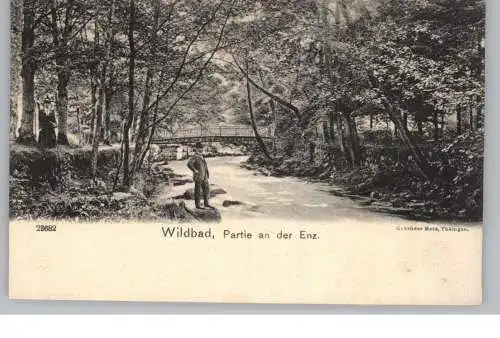 7547 BAD WILDBAD, Partie an der Enz, Verlag Metz, ca. 1900