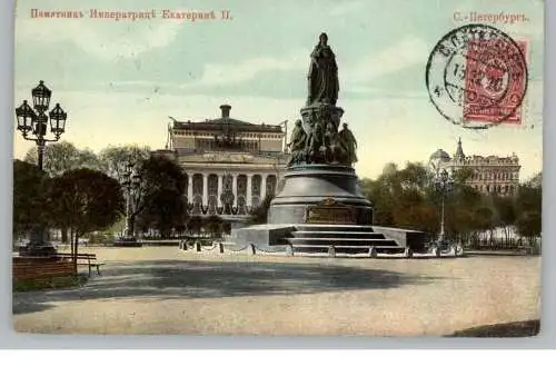 RU 190000 SANKT PETERSBURG, Katharina II Denkmal, 1910