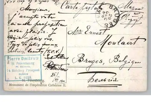 RU 190000 SANKT PETERSBURG, Katharina II Denkmal, 1910