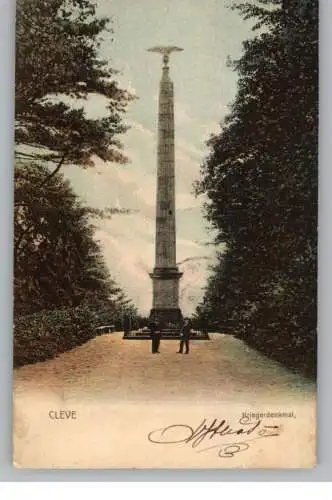 4190 KLEVE, Kriegerdenkmal, 1903, Labs, handcoloriert