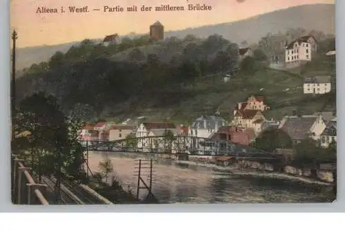 5990 ALTENA, Partie an der mittleren Brücke, 1921