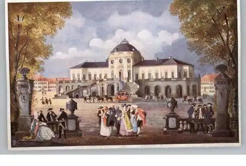 7000 STUTTGART - SOLITUDE, Schloß um 1770, Künstler-Karte