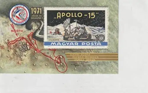 UNGARN - 1972, Block 87 A **, Apollo 15