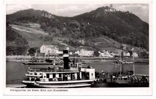 5300 BONN - BAD GODESBERG - MEHLEM, Alte Rheinfähre nach Königswinter, 1951