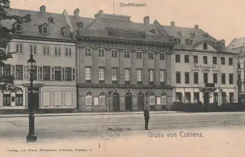 5400 KOBLENZ, Hotel Trieriescher Hof / Stadttheater, 1903