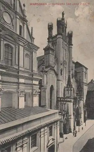PL 00-001 WARSZAWA / WARSCHAU, Katedra Sao Jana Z XII W., deutsche Feldpost 1915, Fernsprech Abt. Posen