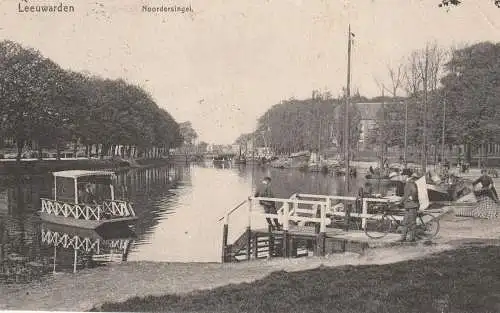 FRIESLAND - LEEUWARDEN, Noordsingel, 1909, v.d.Velde - Leeuwarden, kleen hoekje