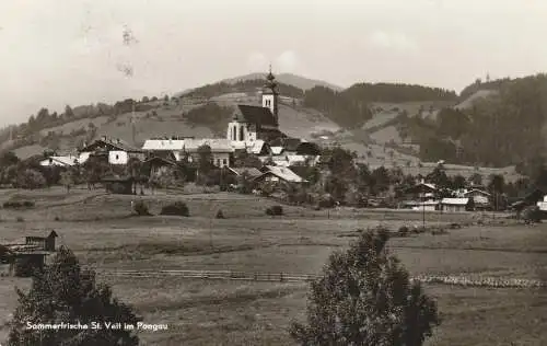 A 5600 ST. VEIT im Pongau, Blick auf den Ort, 1964