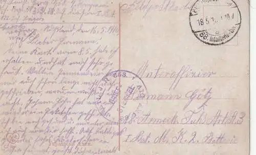 UKRAINE - Ukrainisches Dorf, 1916, deutsche Feldpost