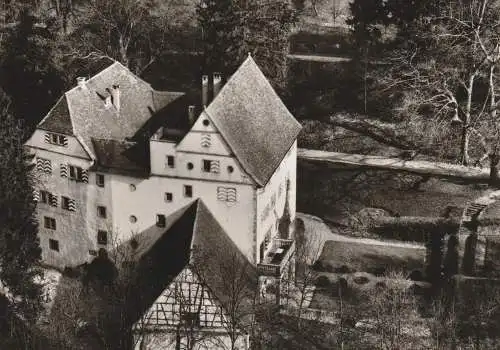 7141 STEINHEIM - KLEINBOTTWAR, Burg Schaubeck, Luftaufnahme
