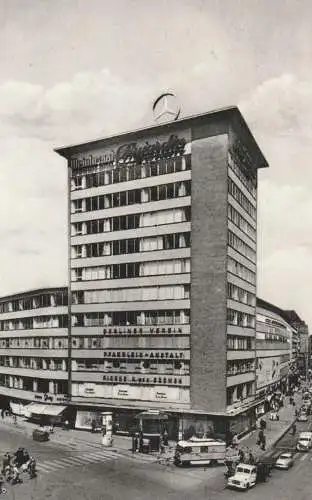 4600 DORTMUND, Hansastrasse mit Westfalenhaus, Oldtimer, 1955