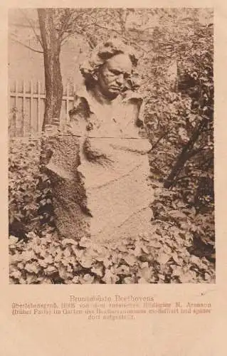 5300 BONN, BEETHOVEN, Bronzebüste von Aronson im Garten des Beethovenhauses