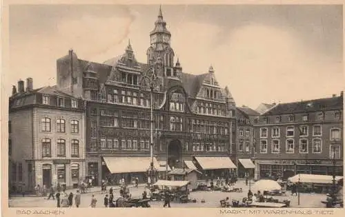 5100 AACHEN, Markt mit Warenhaus Tietz