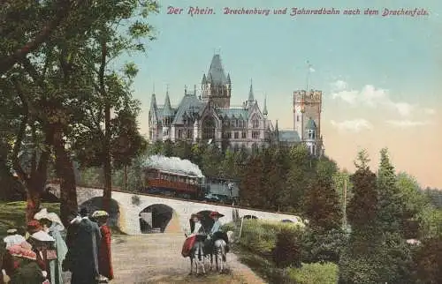 5330 KÖNIGSWINTER, Drachenfelsbahn, Drachenburg, 1912