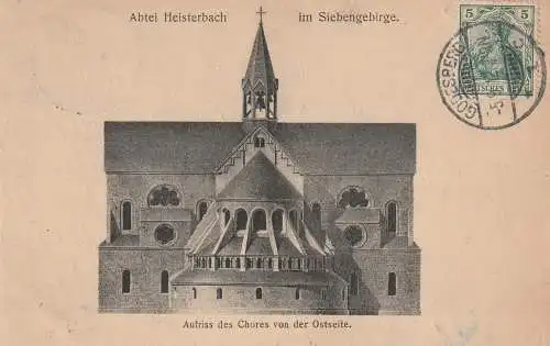 5330 KÖNIGSWINTER, Abtei Heisterbach, Aufriss des Chores von der Ostseite, 1912