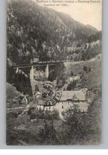 7821 BREITNAU, Gasthaus zum Sternen, Eisenbahn-Brücke Ravenna Viadukt 1906