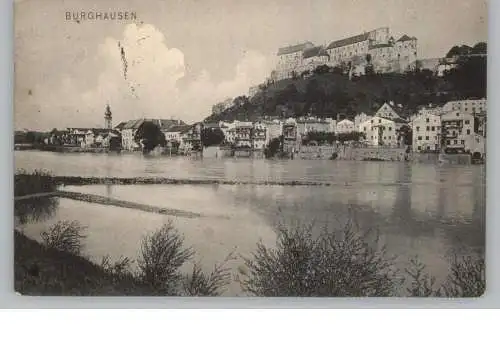 8263 BURGHAUSEN, Blick über die Salzach, 1906