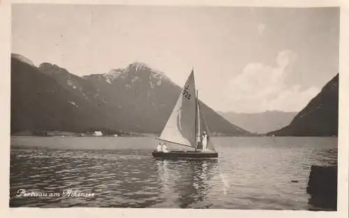 A  6213 PERTISAU am Achensee, Segelpartie, 1952