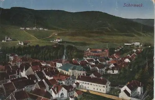 F 67130 SCHIRMECK, Gesamtansicht mit Synagoge, 1917, deutsche Feldpost, Verlag Hartmann - Strassburg