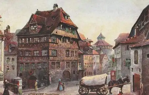 8500 NÜRNBERG, Dürerhaus, Künstler-Karte