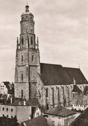 8860 NÖRDLINGEN, Pfarrkirche St. Georgskirche, Verlag Hirsch, rücks. kl. Klebereste