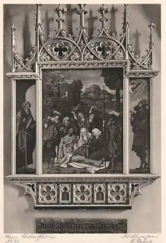 8860 NÖRDLINGEN, Pfarrkirche St. Georg, Die Beweihung Christi, rücks. kl. Klebereste