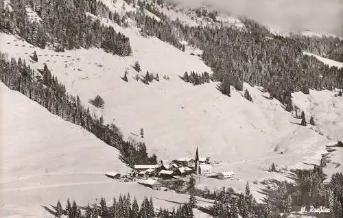 8975 BALDERSCHWANG, Blick über den Ort im Winter, 1962