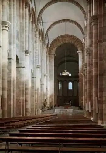 6720 SPEYER, Dom, Mittelschiff nach Osten, DKV Deutscher Kunst Verlag