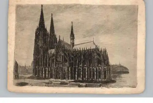 5000  KÖLN, KÖLNER DOM, Kupferstich 1904, Verlag Hölzermann