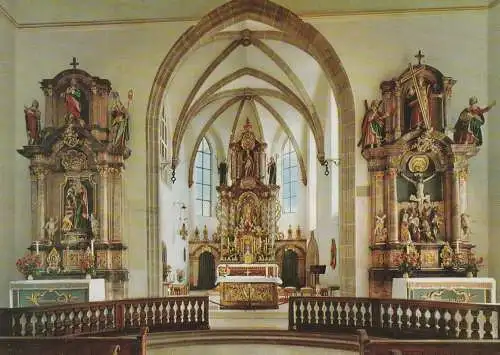 7615 ZELL am Harmersbach, Wallfahrtskirche, Hochaltar und Seitenaltäre