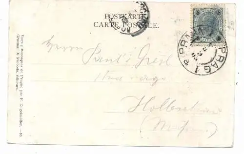 CZ 10000 PRAHA / PRAG, Karlsmonument und Altstädter Brückenturm, 1903