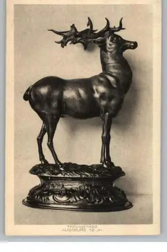 3500 KASSEL, Museum Fredericianum, Hirsch, Trinkgefäss Augsburg 18. Jh.